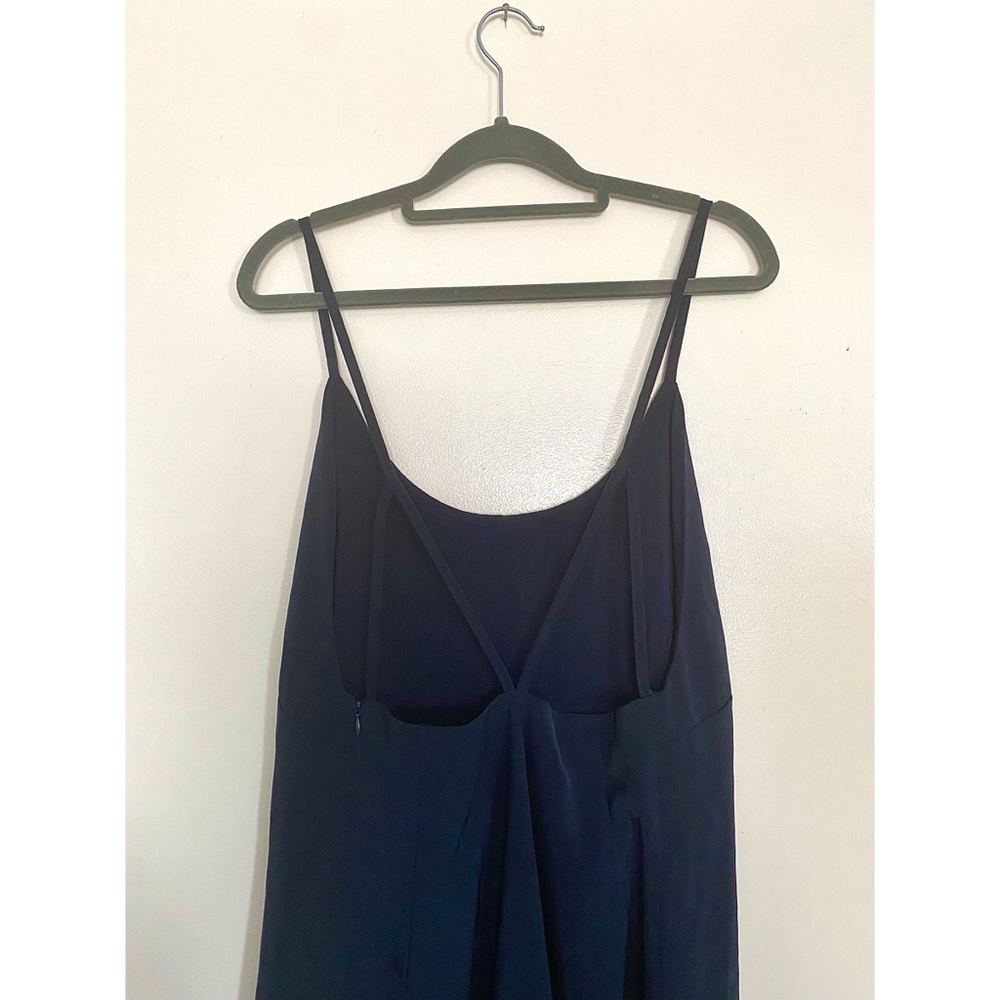 Urban Outfitters open back slip strappy navy swing dress